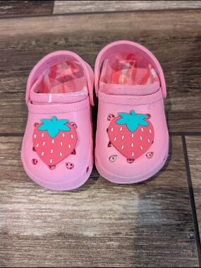 Pink Strawberry Clog Sandals
